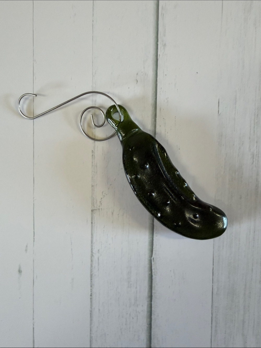 Green Glass Pickle Wall Decor Hanging Ornament